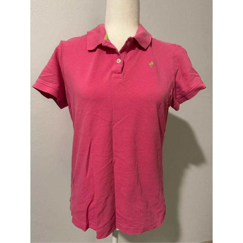 Lilly Pulitzer pink polo shirt L